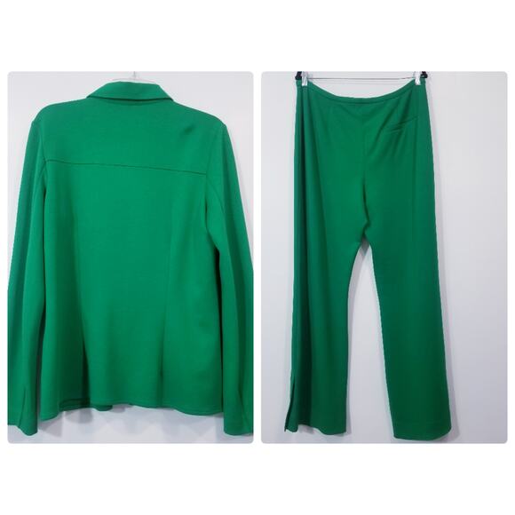 COS Green Shirt size Medium Open Cuff & Wide Leg Pants size Large Co-Ord Sets - Picture 4 of 16